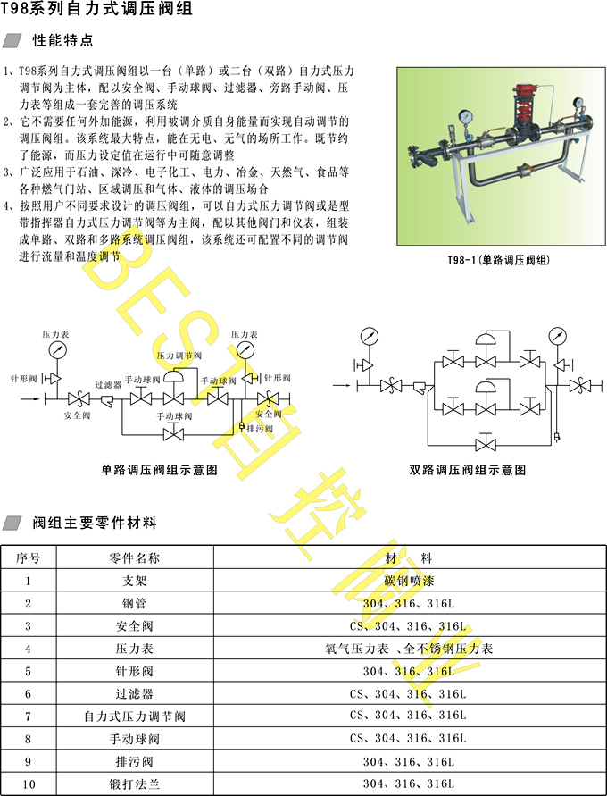 T98自力式壓力調(diào)節(jié)閥